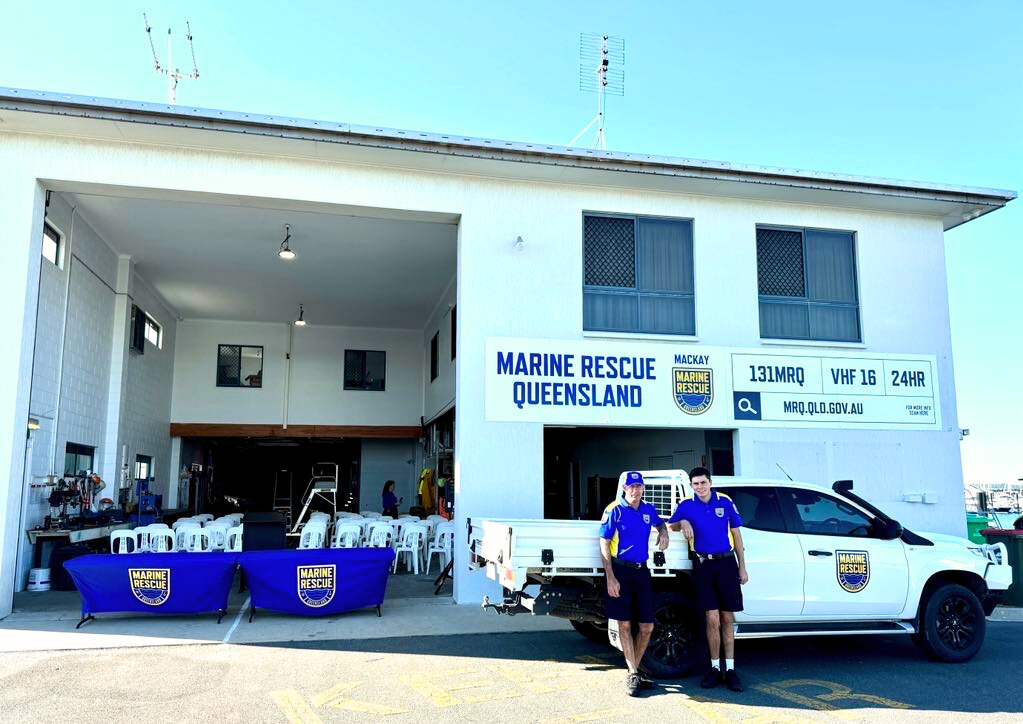 MRQ Mackay team members in front of the squadron building