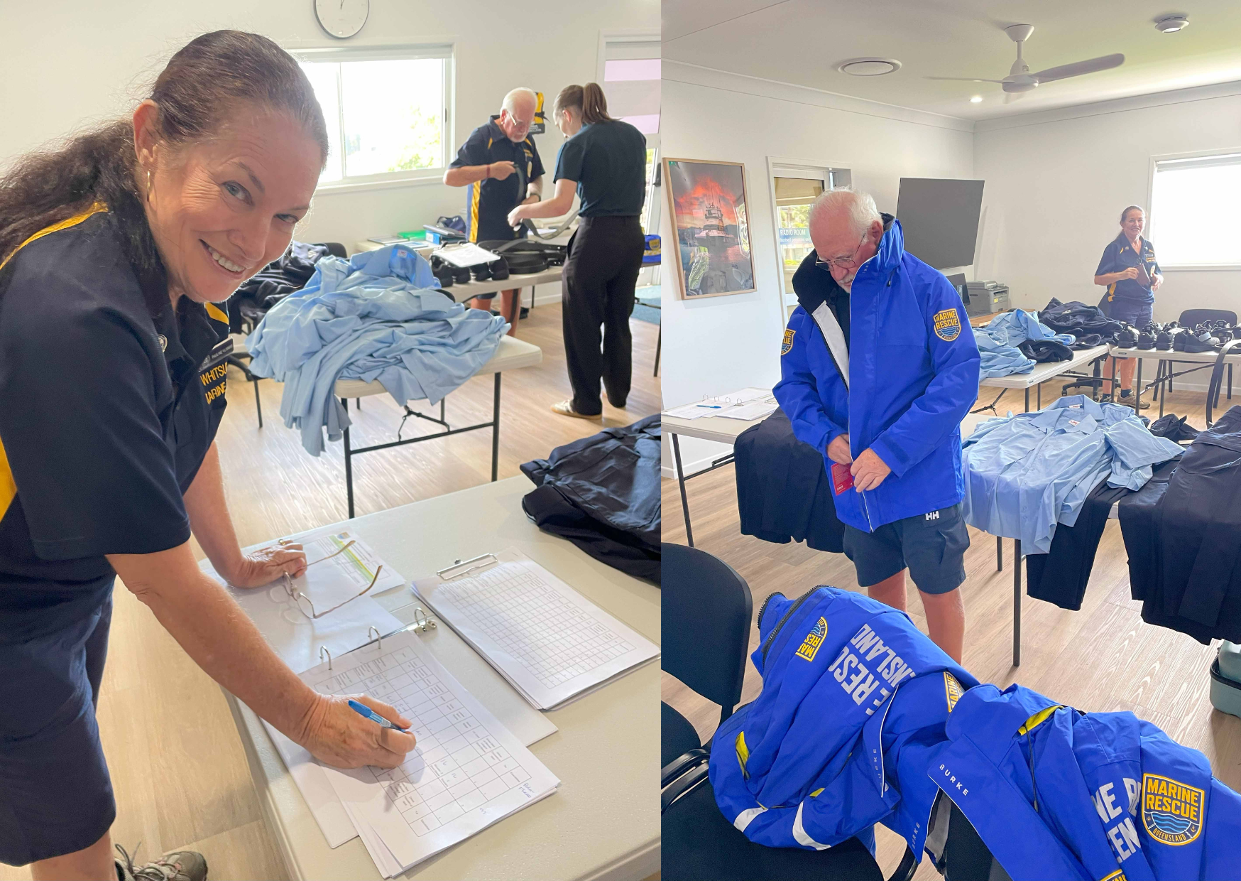 Pauline Vlismas and Richard Filewood during VMR Whitsunday’s combined Meet n Greet and Get Ready events.
