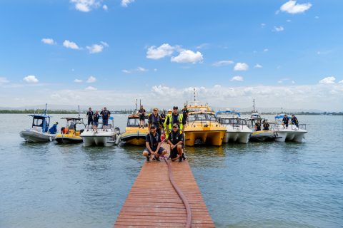 Vessels on wharf