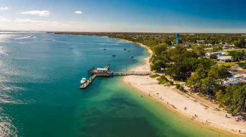 Bribie Island aerial view