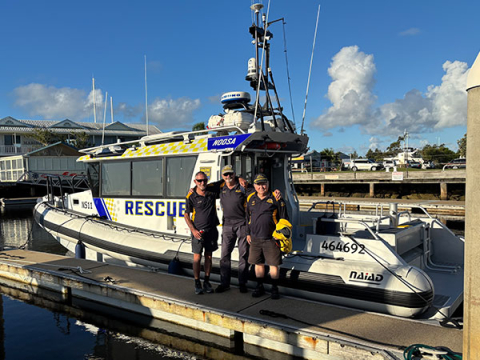 MRQ Noosa volunteers in Coast Guard uniforms