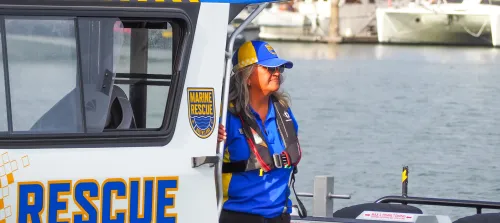 Marine Rescue Queensland volunteer